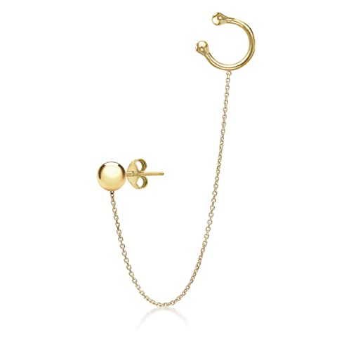Manchette Oreille Or Jaune 9 ct CARISSIMA l'élégance intemporelle d'un bijou minimaliste