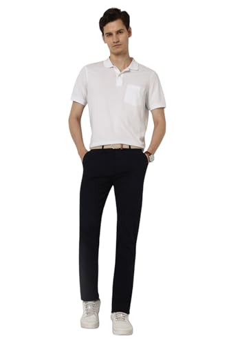 Image of Peter England Men's Slim Fit Mid Rise Super Chino Casual Trouser