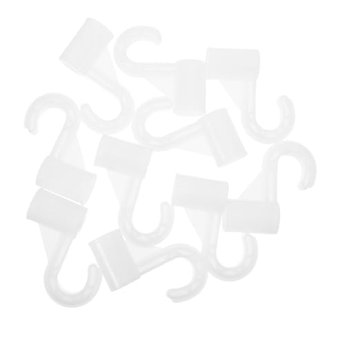 Garneck 10 Pezzi Ganci per Bastone Armadio Interno Supporto Rinforzato in Plastica per Appendere Abiti Pesanti Organizer Compatto per Camera Lavanderia e Bagno Installazione Rapida Senza