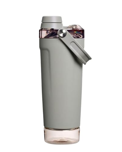 Image of Stainless Steel Protein Sports Shaker Bottle | Leakproof | Grey | 600ml