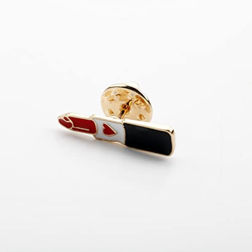 Image of Red Lip Lipstick Enamel Lapel Brooch Pin for Women (2 PCS 1#)