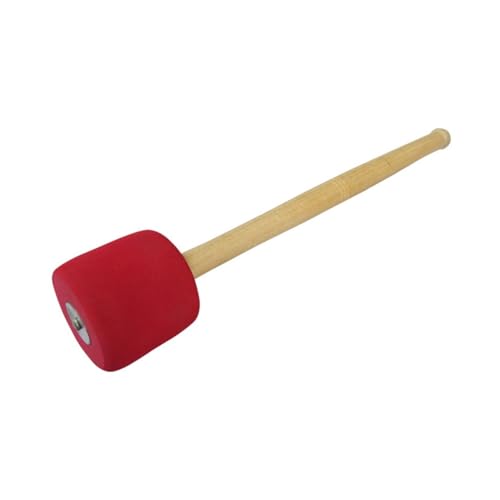 Baqueta para Bombo con Mango de Madera 33 cm Roja