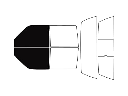 Rvinyl Window Tint Kit Compatible with Chevrolet Silverado 1999-2000 (4 Door Crew Cab) - Front Precut Kit - 5%