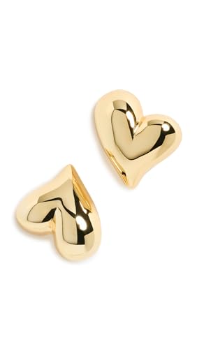 Jenny Bird Women's Art Heart Button Earrings, High Polish Gold, One Size