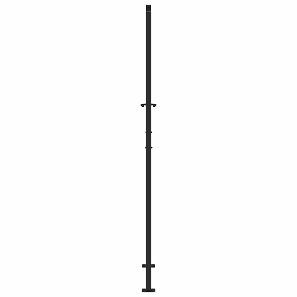 Czarna brama ogrodowa 100 x 200 cm ze stali kortenowej z wzorem liścia