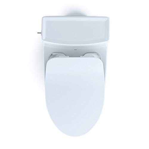 Toto Tms624234Cefg01 Legato 1.28 Gpf One Piece Elongated Chair Height Toilet With Cefiontect - Slim Softclose Seat Included Cotton White #TOP6