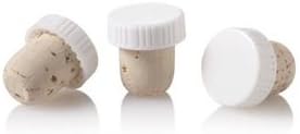 WidgetCo 20.5mm Natural T-Cork with White Top, For Liquor, Spirits, Syrups & More (Qty 100)
