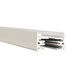 WAC Lighting LT4-WT 120V 4 Foot L Track with Mounting Hardware and Two End Caps, Single Circuit, White