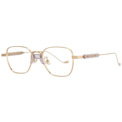 Lunettes punk à petite monture métal avec verres géométriques