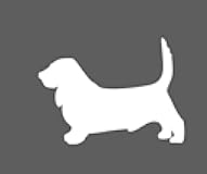 CRDesign Basset Hound Silhouette Sticker Vinyl Decal for Auto Cars Trucks Windshield Bumper Window or Laptop