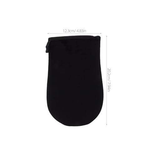 Beatifufu Guante Bronceador Negro Flocado para Aplicación Uniforme de Loción Corporal, Guante Autobronceador Reutilizable sin Sol, Kit Aplicador Práctico para Cuidado Piel y Autobronceado - imagen 2