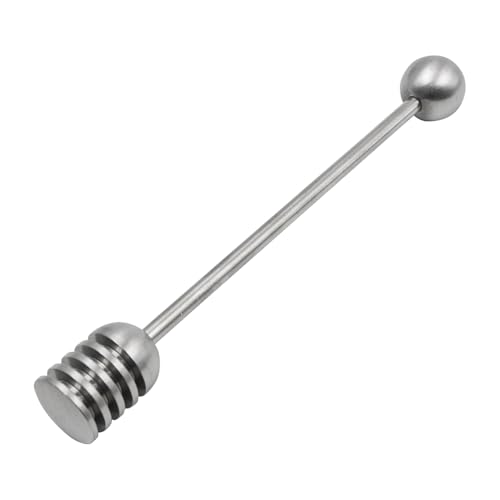 Namvo Honey Spoon Stainless Steel Honey Sticks Mixing Spoon Stirrer Straight Handle Rod for Jam Syrup