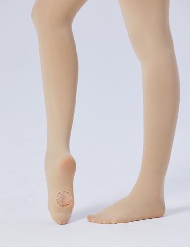 Ballet Tights for Girls 2-15 Years,60D Convertible/Footless Tights for Dance, Gymnastics,School2