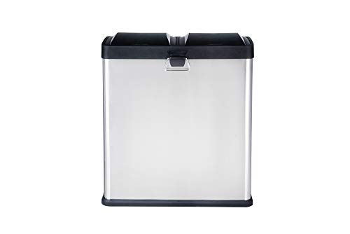 Bote de basura doble acero inoxidable 16 gal miniatura 4