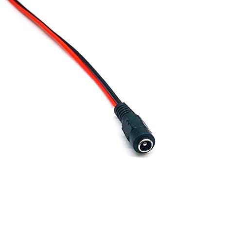Image of SP 12V DC 5.5x2.1mm Female DC Power Socket Jack Connector Cable Plug Wire for CCTV LED, Light etc. Female DC Power Socket Jack Connector Cable Socket Wire (Pack of 10)