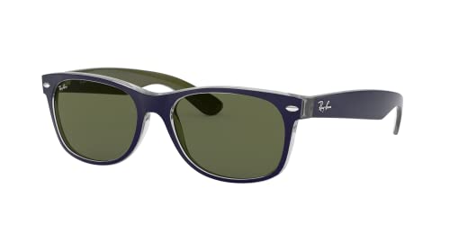 Ray-Ban RB2132 New Wayfarer Square Sunglasses, Matte Blue On Military Green/G-15 Green, 55 mm by Ray-Ban - Used condition - CA$127.85