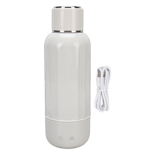 KKPLZZ Hervidor Eléctrico de Viaje, 500 Ml de Calentador de Agua Recargable Portátil con 5 Configuraciones de Temperatura, para Acampar la Oficina de café para el Hogar Leche de té de (Blanco)