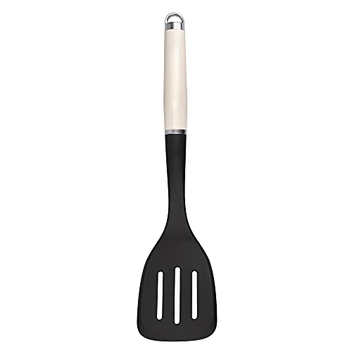 KitchenAid Espátula de Rejilla de Cocina con Mango Ergonómico, Negro y Beige Cover