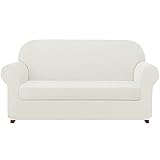 subrtex Sofa Cover 2 Piece Stretch Sofa Slipcover Soft Couch Slipcovers Washable Furniture Covers,...