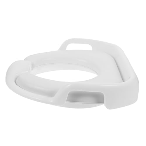 Siège de toilette pour garçon tout-petits et réducteur plastique blanc confortable