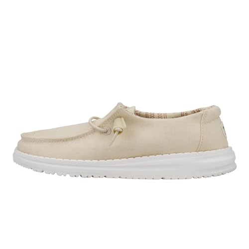 Image of Hey Dude Girl's Wendy Stretch Canvas | Youth's Shoes | Youth Slip-on Loafers | Comfortable & Light-Weight