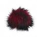 Produktbild Fell Pompon mit Druckknopf (keinTierfell) - red - Durchmesser 10cm - für individuelle Designs!