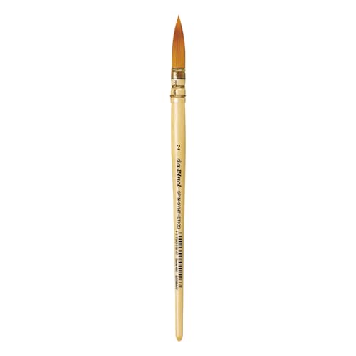 Image of da Vinci Watercolor Series 488 CosmoTop Spin Paint Brush, Round Synthetic with Lacquered Natural Handle, Size 2 (488-02)