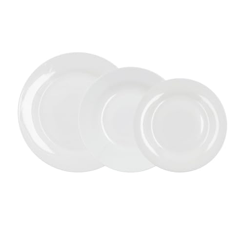 Bidasoa LIS - Vajilla de Porcelana blanca 18 Piezas