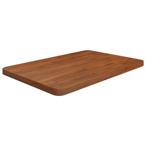 Encimera baño Madera Maciza tratada marrón Oscuro 60x40x2,5 cm,Lavabo sobre encimera, Lavabo de tocador, Lavabo sobre encimera para baño