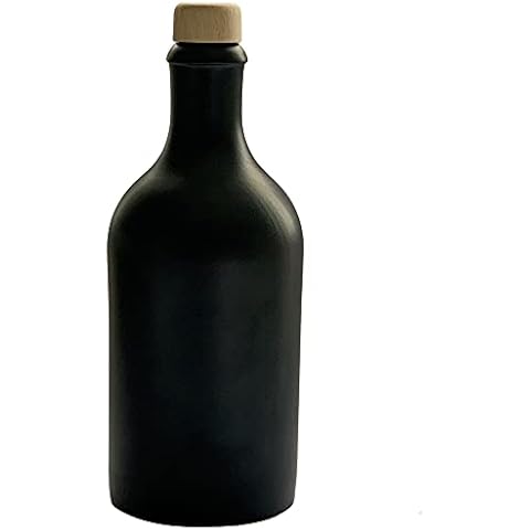 Ölflasche 500 ml Ölspender Steingut Schwarz Cover