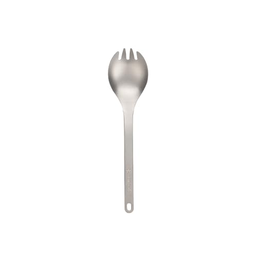 Snow Peak SCT-004 Titanium Spork, Lightweight, Compact for Camping/Backpacking, Eco-Friendly, Daily Use, Lifetime Product Guarantee, Silver