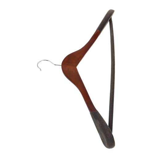 ULTECHNOVO Heavy Duty Wooden Suit Hanger for Men Wide Shoulder Design with Non Slip Pants Bar Swivel Hook for Easy Closet Organization Elegant and Classic Wooden Finish
