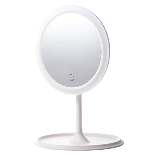 Espejo de maquillaje portátil con LED ajustable Amosfun