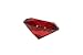 100mm (3.93 inch) Ruby Red Diamond Shaped Crystal Jewel Paperweight by Tripact