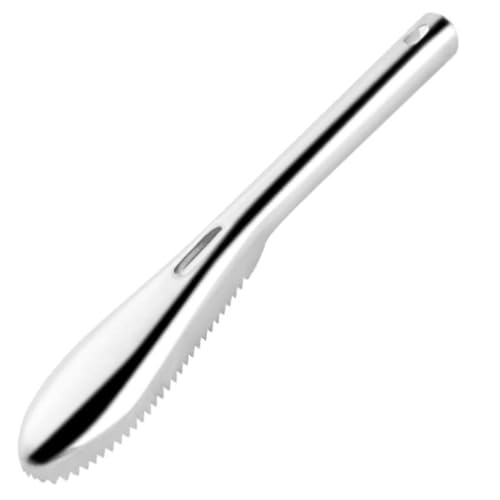 Lamppdcor Escalador de Pescado de Acero Inoxidable con Diente de Sierra Afilado, 9 Herramienta de descalificación de Pescado para Escamas de Pescado de eliminación de Cocina