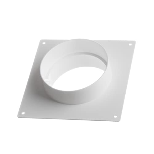 Ø 125mm Wandflansch-Rohrverbinder - PVC Verbinder Verbindungsstück Rundrohr Lüftungsrohr ohne Rückstauklappe