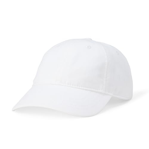 Amazon Essentials Casquette de Baseball en Coton Lavé pour Garçons et Filles Mixte enfant, Blanc, XS-S