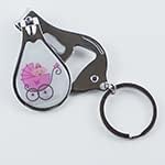 Miniatura 6 de Baby Shower personalizado (12 piezas) llavero rosa chica favorescortauñas y abridor de botellasgrabado láser personalizado regalo, Carriola