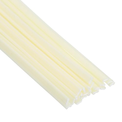 YELARXI Plastic Welding Rods, 9.8 Inch ABS Welder Rod High-Strength Waterproof Fit for Repairing Plastic Bumper Kayaks Car Bumpers Motorcycle Tanks DIY Crafts - (20 Pack, Beige)
