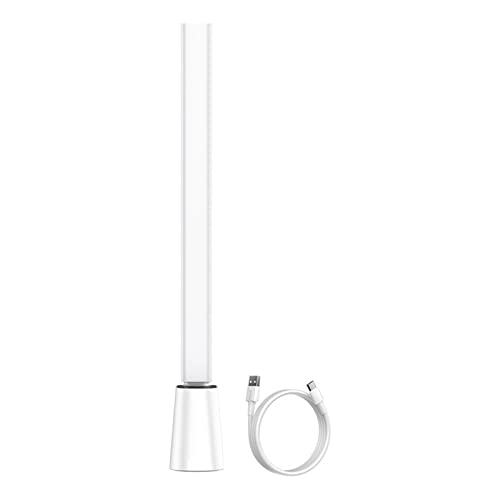 Lámpara de escritorio, lámpara de lectura para dormitorio, lámpara de noche recargable para aprender y trabajar, luces de escritorio para oficina en casa (color: blanco)
