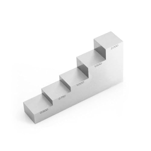 Bloque de calibración de 5 pasos 0.500" 0.750" 1.000" 1.500" 2.000" de acero 1018 para medidor de espesor ultrasónico miniatura 1