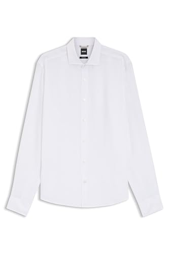 BOSS Hommes C-LIAM-SP-262 chemise en lin lavé haut de gamme et élégance naturelle