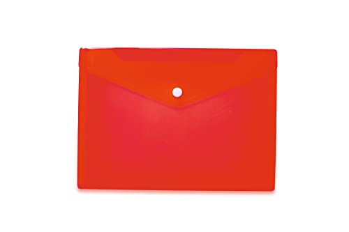 24 Pochettes A5 L-type – Classeur à Projets Rouge Pour Bureau, Rangement Facile