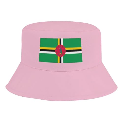 Kids Bucket Hat for Girls & Boys, Dominica Flag Pattern Bucket Hat for Girls Boys,Fun & Cool Fun Outdoor Vacation