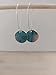 Handmade Lightweight Silvertone Small Aqua Blue Disc Drop Earrings Beads by Bettina