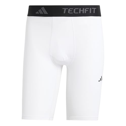 adidas Herren TECHFIT COMPRESSION TRAINING SHORT TIGHT, white, L
