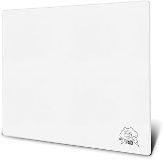 SkyPAD szklana podkładka pod mysz do gier 3.0 XL z logo chmury, profesjonalna duża podkładka pod mysz, 400 x 500 mm, biała, specjalna szklana powierzchnia o zwiększonej precyzji i szybkości