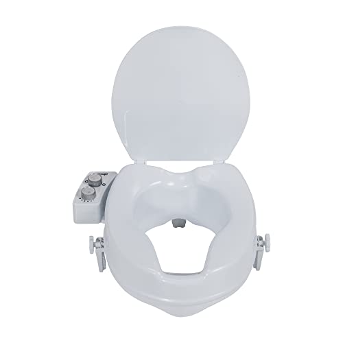 Drive Medical PreserveTech Raised Toilet Seat with Bidet (Ambient Water) Toilet Seat Riser, Elevated Toilet Seats for Seniors and Adults, Toilet Seat Bidet, Toilet Seat Elevator with Bidet Sprayer by Drive Medical - Used condition - CA$78.82
