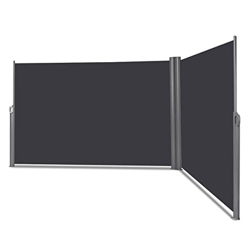 TANGZON Retractable Side Awning, 600 x 160cm, Grey