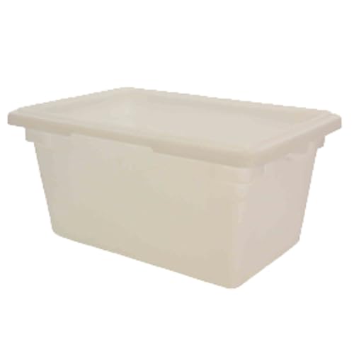 A-to-Z Supply PLFB121809PP Food Storage Box, 4-3/4 Gallon, 12" x 18" x 9", Built-in Handle, withstands Temperature -40° to 160°F, Stain Resistant, Dishwasher Safe, Polypropylene, White, NSF
